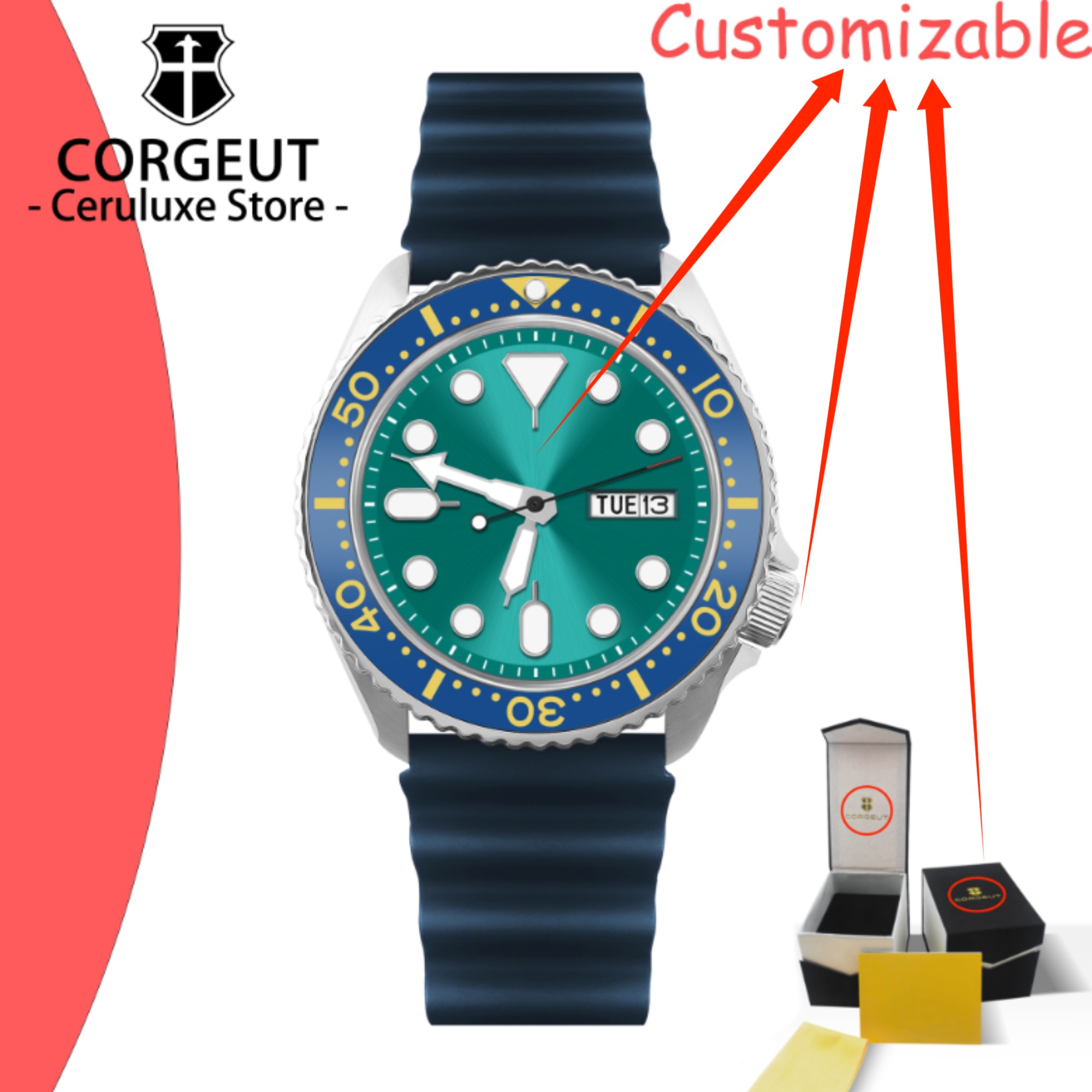 Waterproof Diving Watch - Reloj de Buceo Vintage con Logotipo