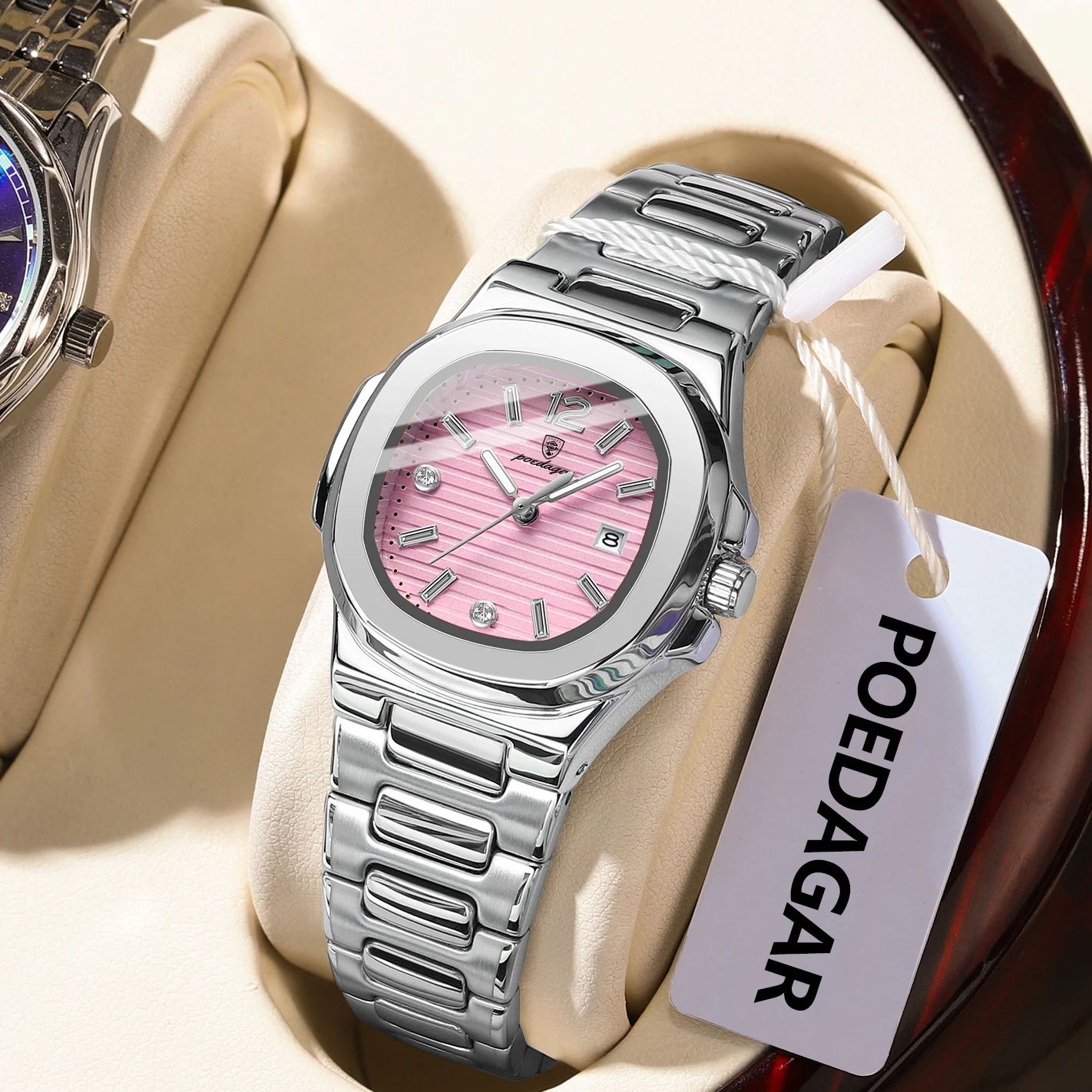 Waterproof Diving Watch - Reloj de pulsera POEDAGAR cuadrado a
