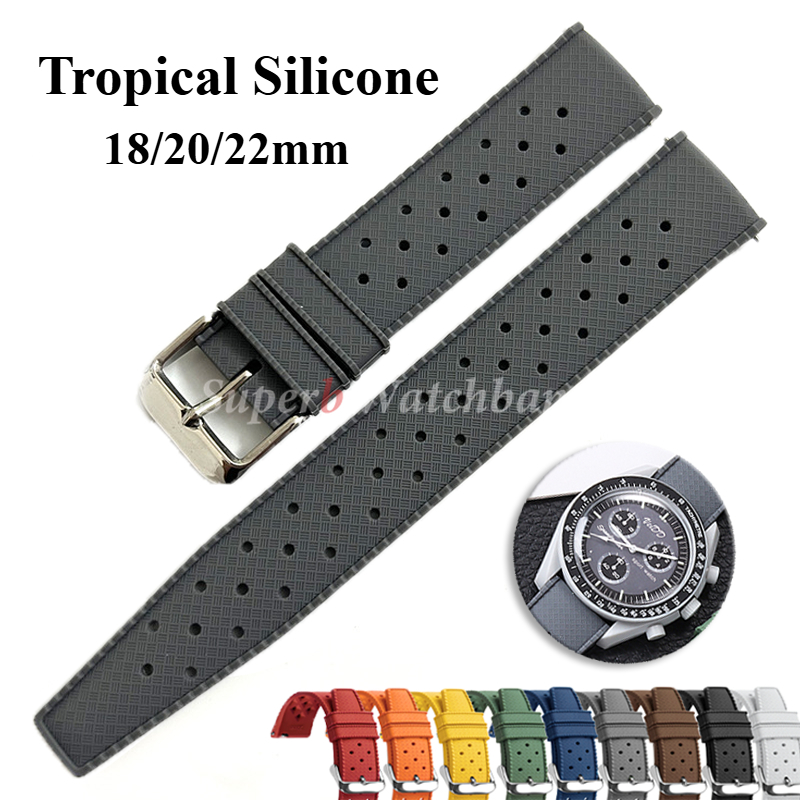 Citizen Watches Smartwatch - Correa de reloj de silicona Tropical,