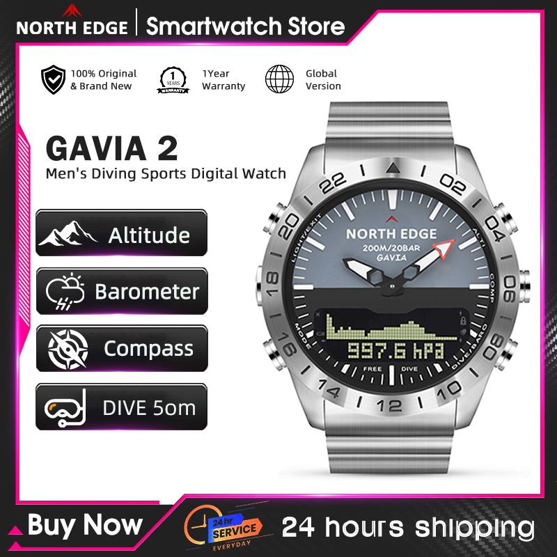 Altimeter Compass Watch - Reloj de buceo NORTH EDGE para