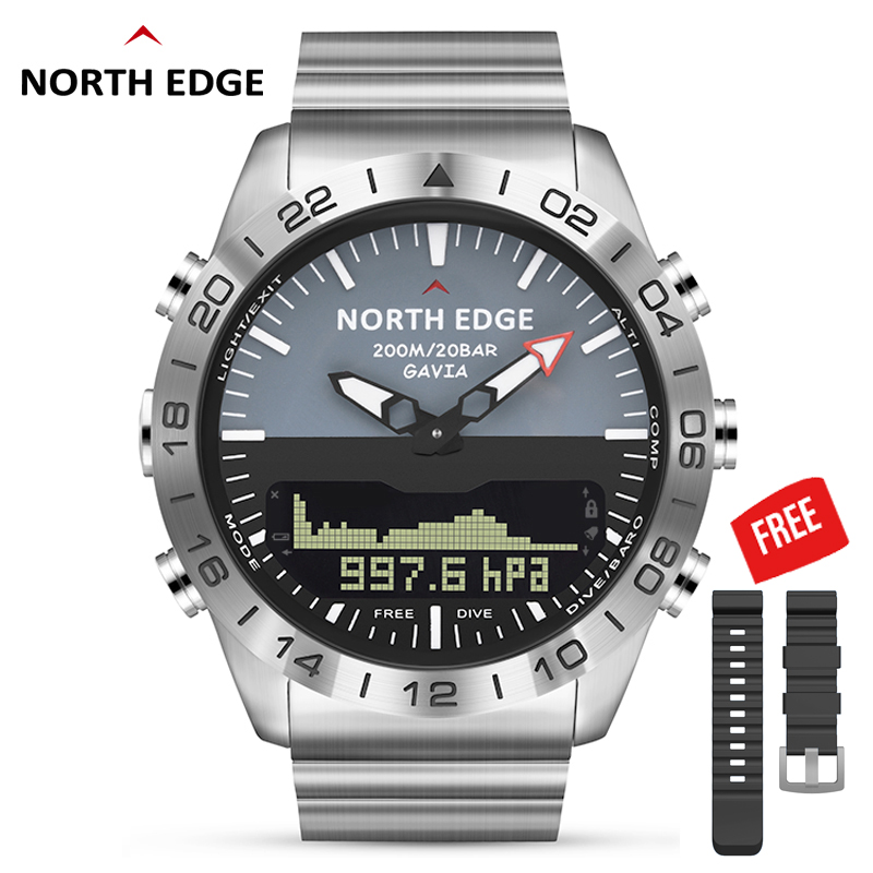 Altimeter Compass Watch - Hombres Buceo Deportes Reloj digital Relojes