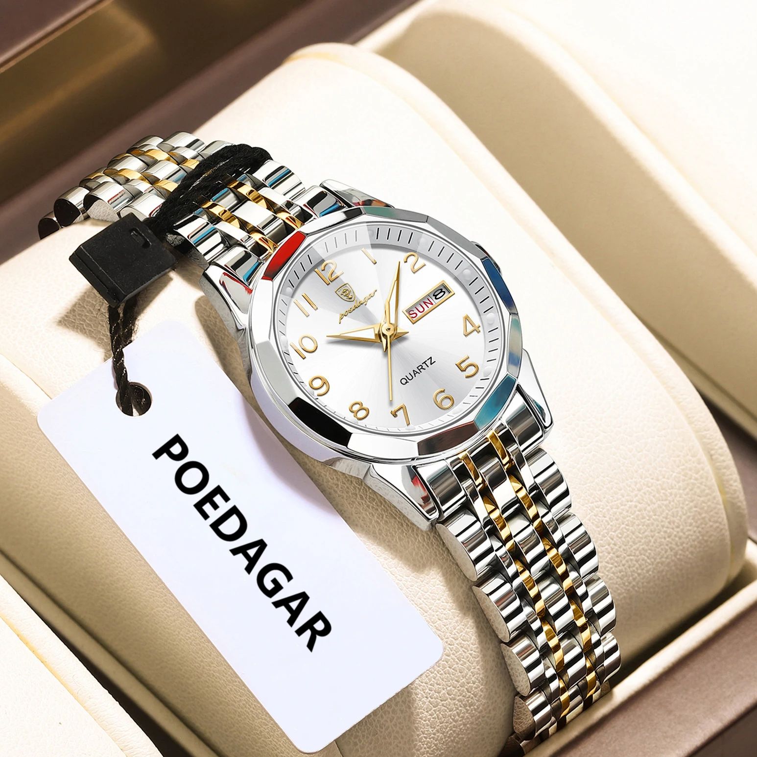 Waterproof Diving Watch - Reloj de pulsera POEDAGAR elegante de