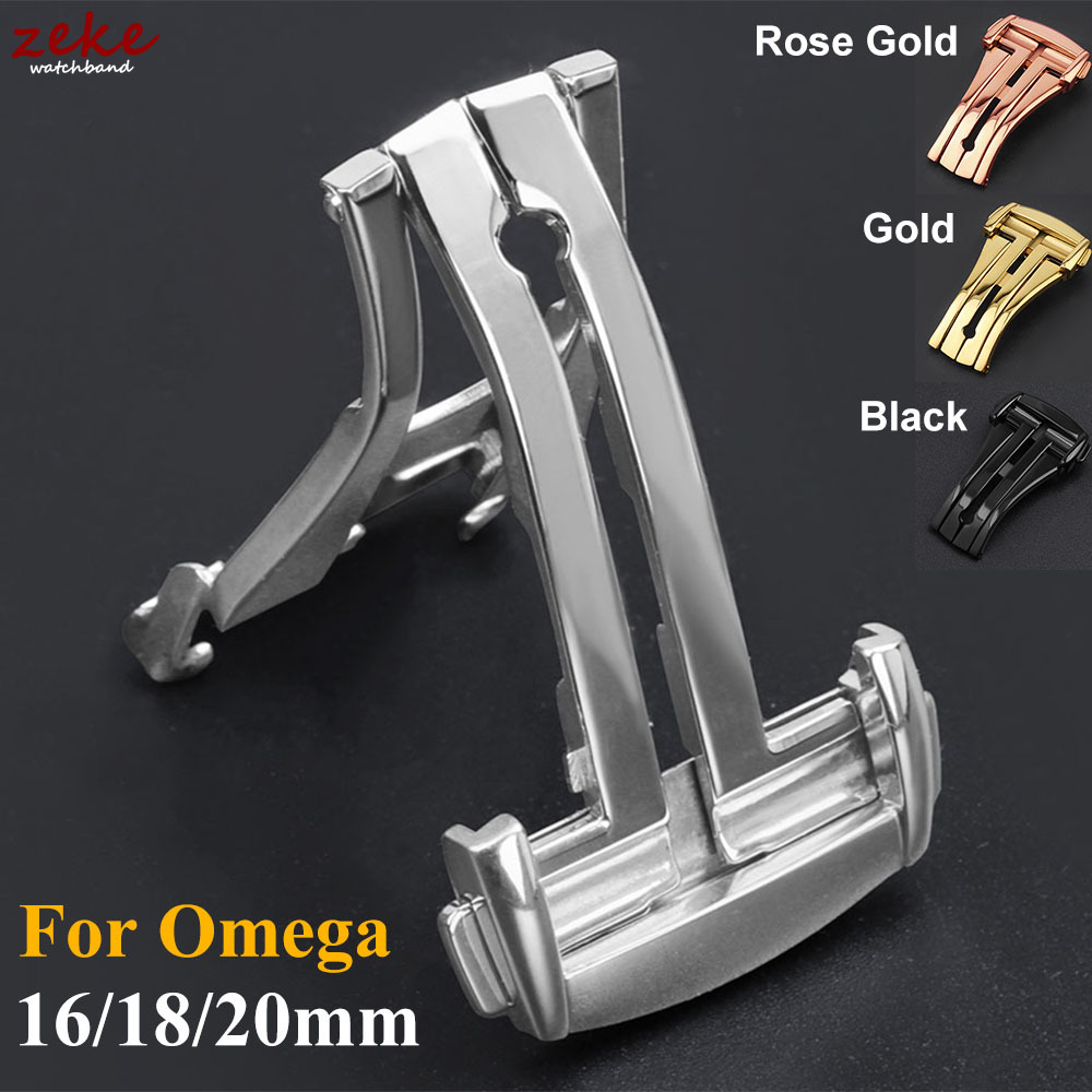 Watches Omega - Cierre desplegable de acero inoxidable, hebilla