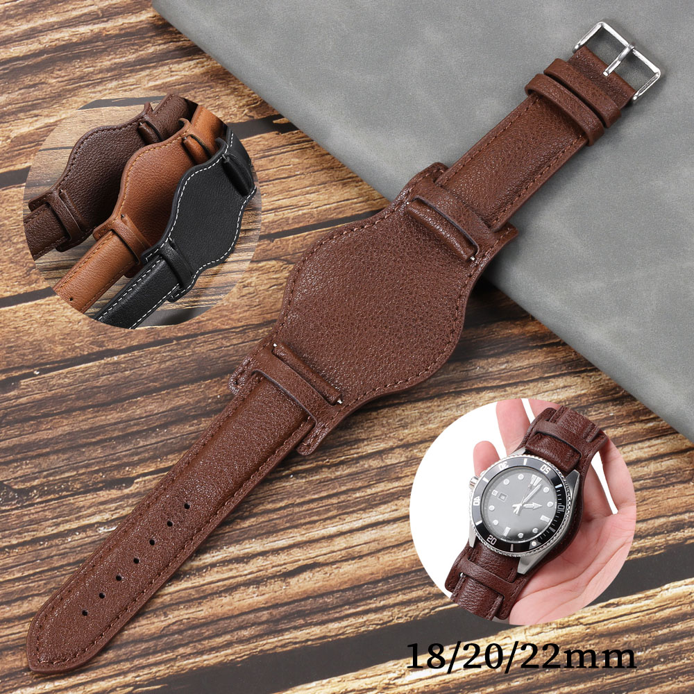Omega Watch Speedmaster - Correa de reloj de cuero genuino