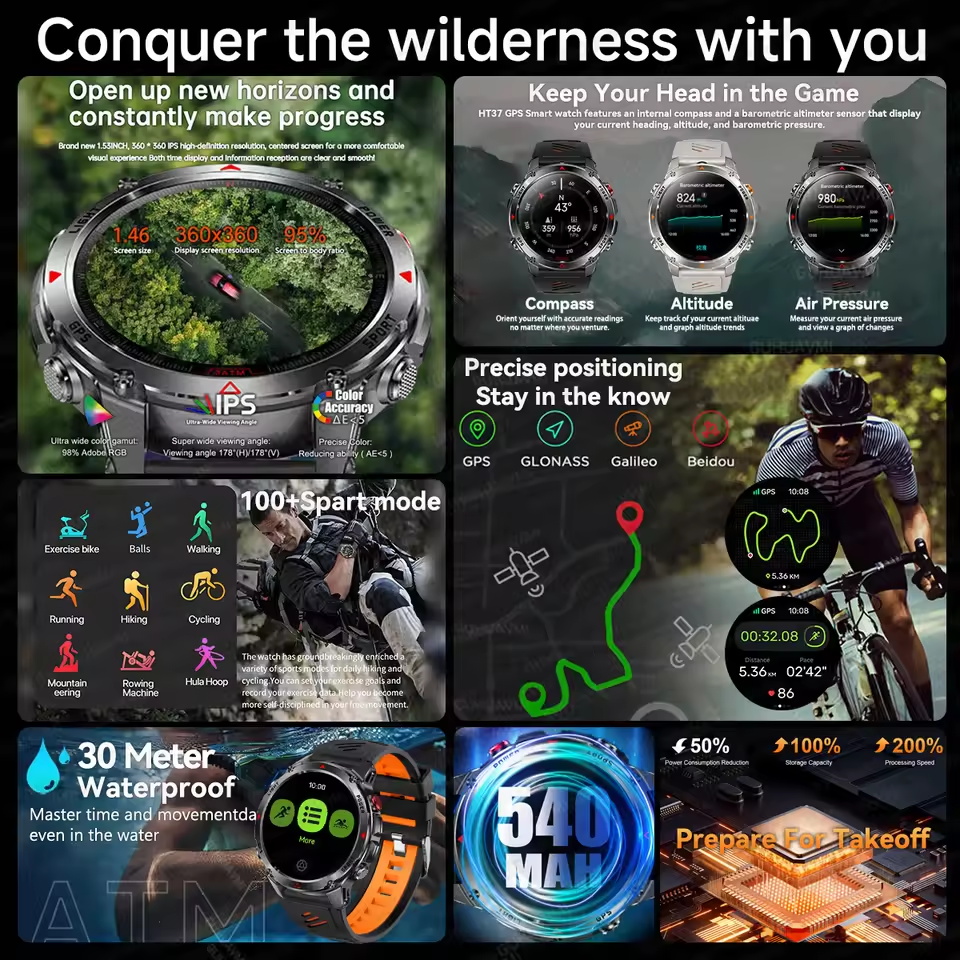 2025New T-Rex 3 GPS al aire li - Smartwatch Running Watches For Men reseña y precio