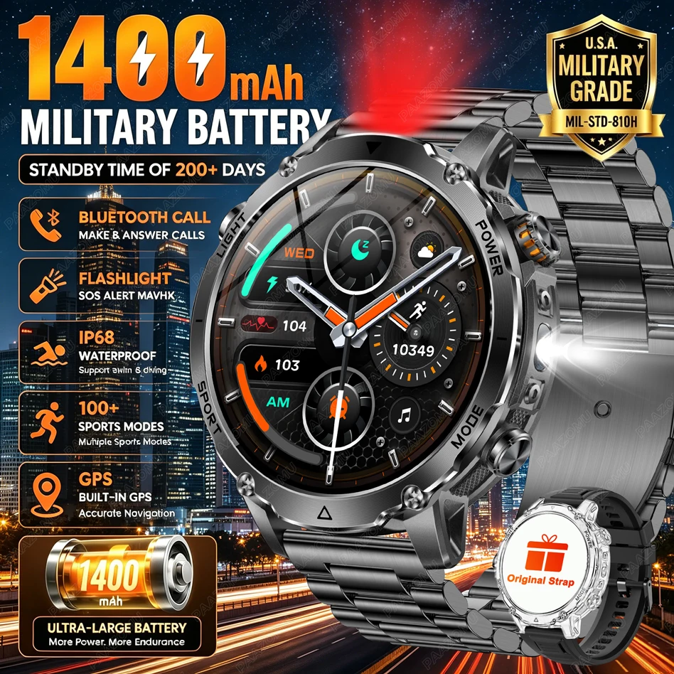 Reloj inteligente con batería  - Smartwatch Branded Watches For Men reseña y precio