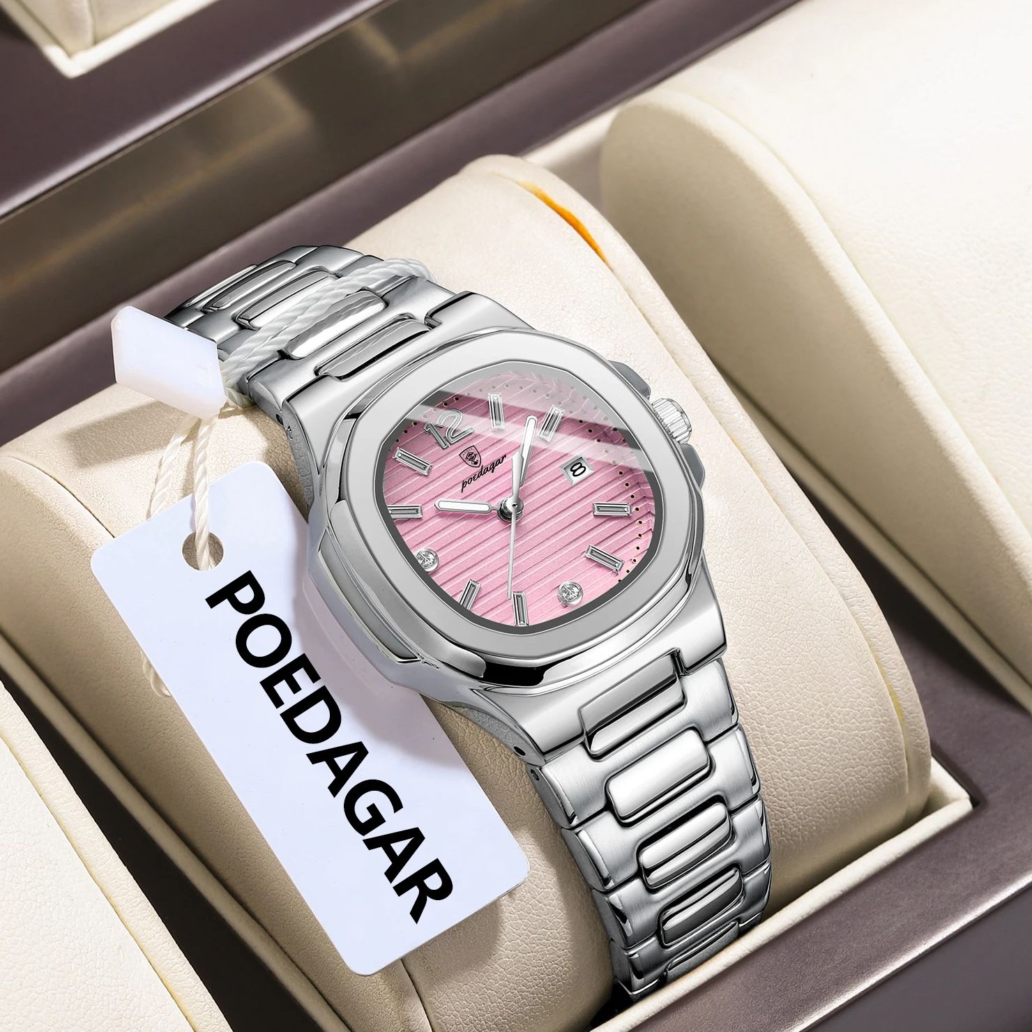 Reloj de pulsera POEDAGAR cuad - Waterproof Diving Watch reseña y precio