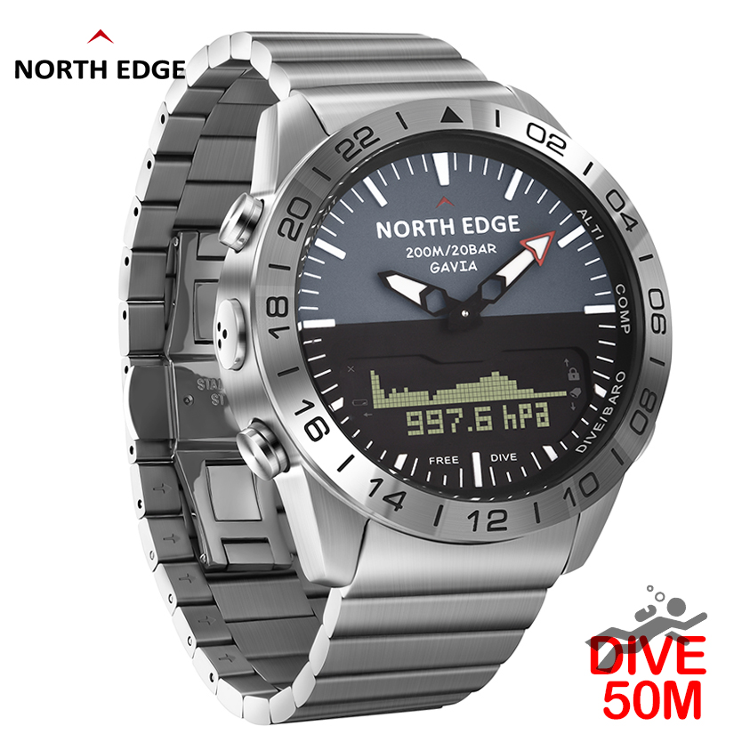 Reloj de buceo NORTH EDGE para - Altimeter Compass Watch reseña y precio