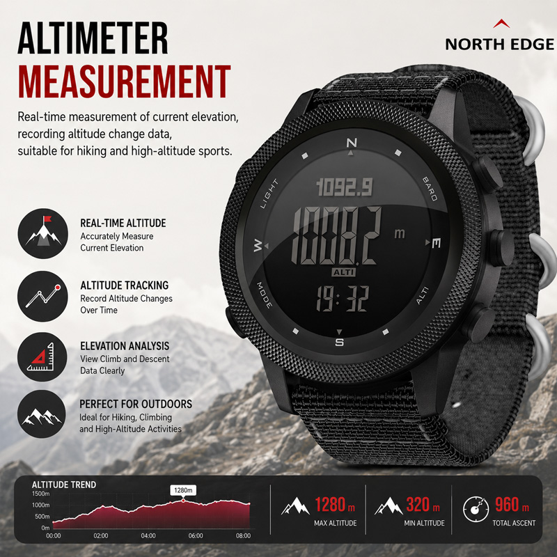 Reloj Digital para Hombre NORT - Altimeter Compass Watch reseña y precio