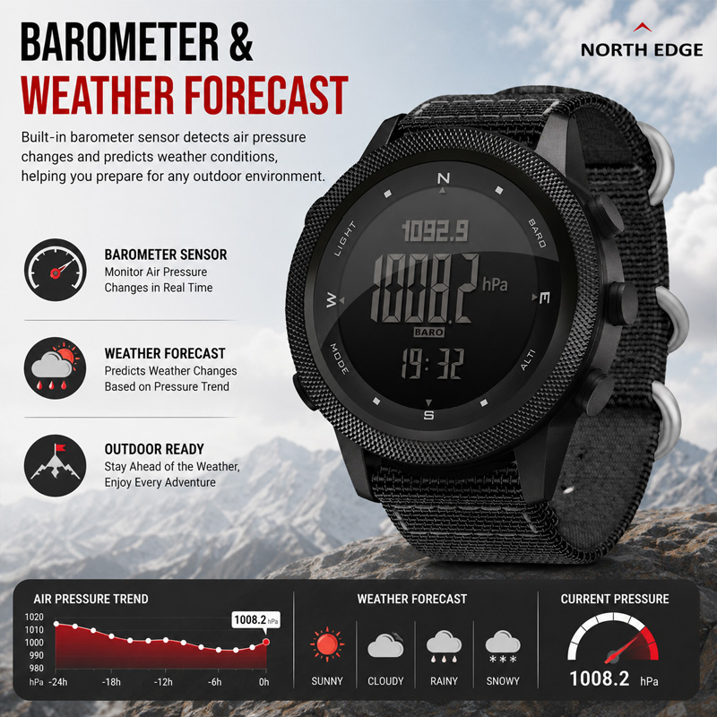 Reloj Digital para Hombre NORT - Altimeter Compass Watch reseña y precio