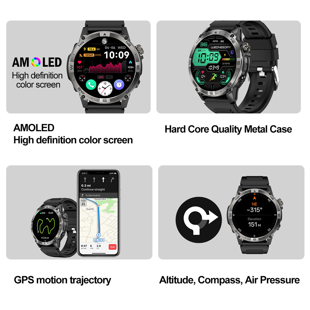 NORTH EDGE GPS reloj inteligen - Altimeter Compass Watch reseña y precio