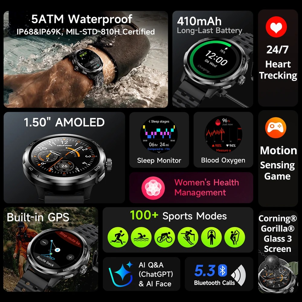 Reloj Inteligente Ulefone Armo - Heart Rate Gps Watch reseña y precio