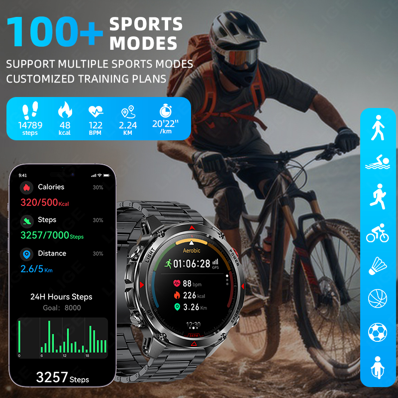 LIGE nuevo reloj inteligente d - Smartwatch Running Watches For Men reseña y precio