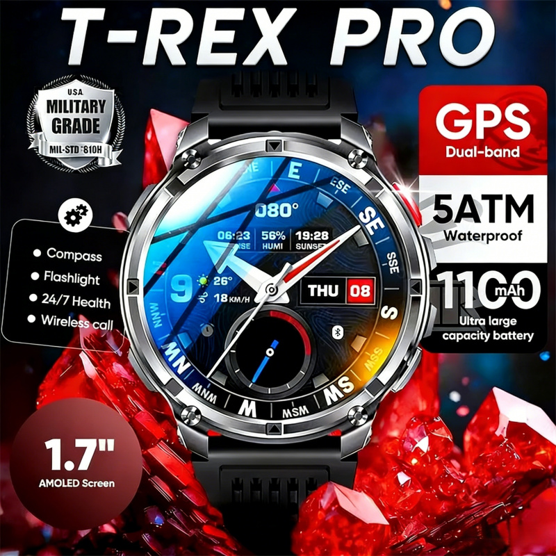 Relojes inteligentes militares - Smartwatch Running Watches For Men reseña y precio