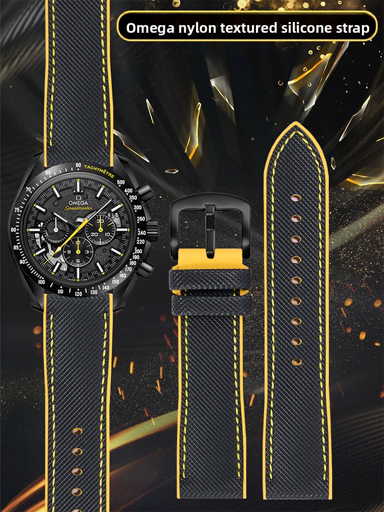 Correa de reloj texturizada de - Omega Watch Speedmaster reseña y precio