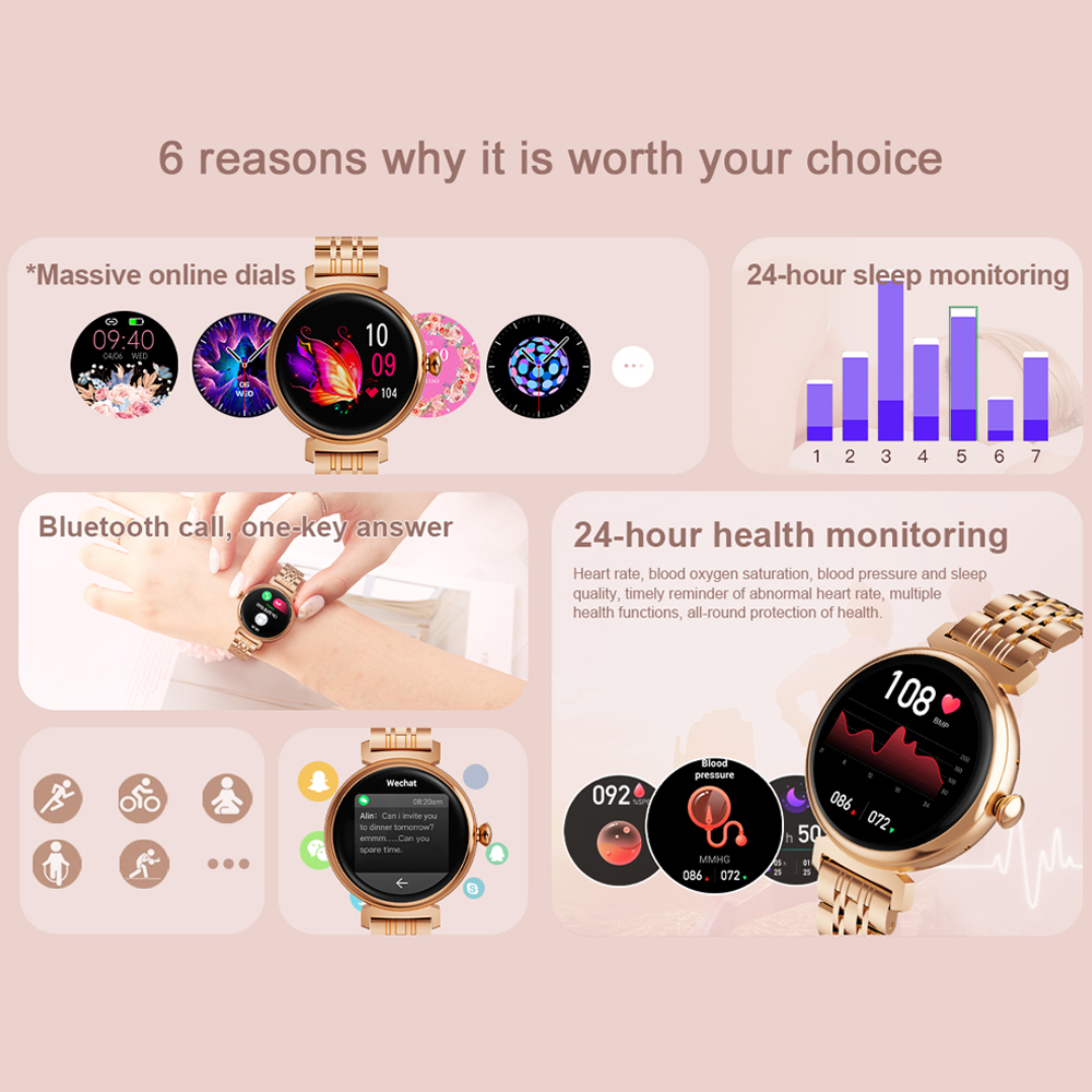 Reloj inteligente con Pantalla - Watches Ladies Smartwatch reseña y precio
